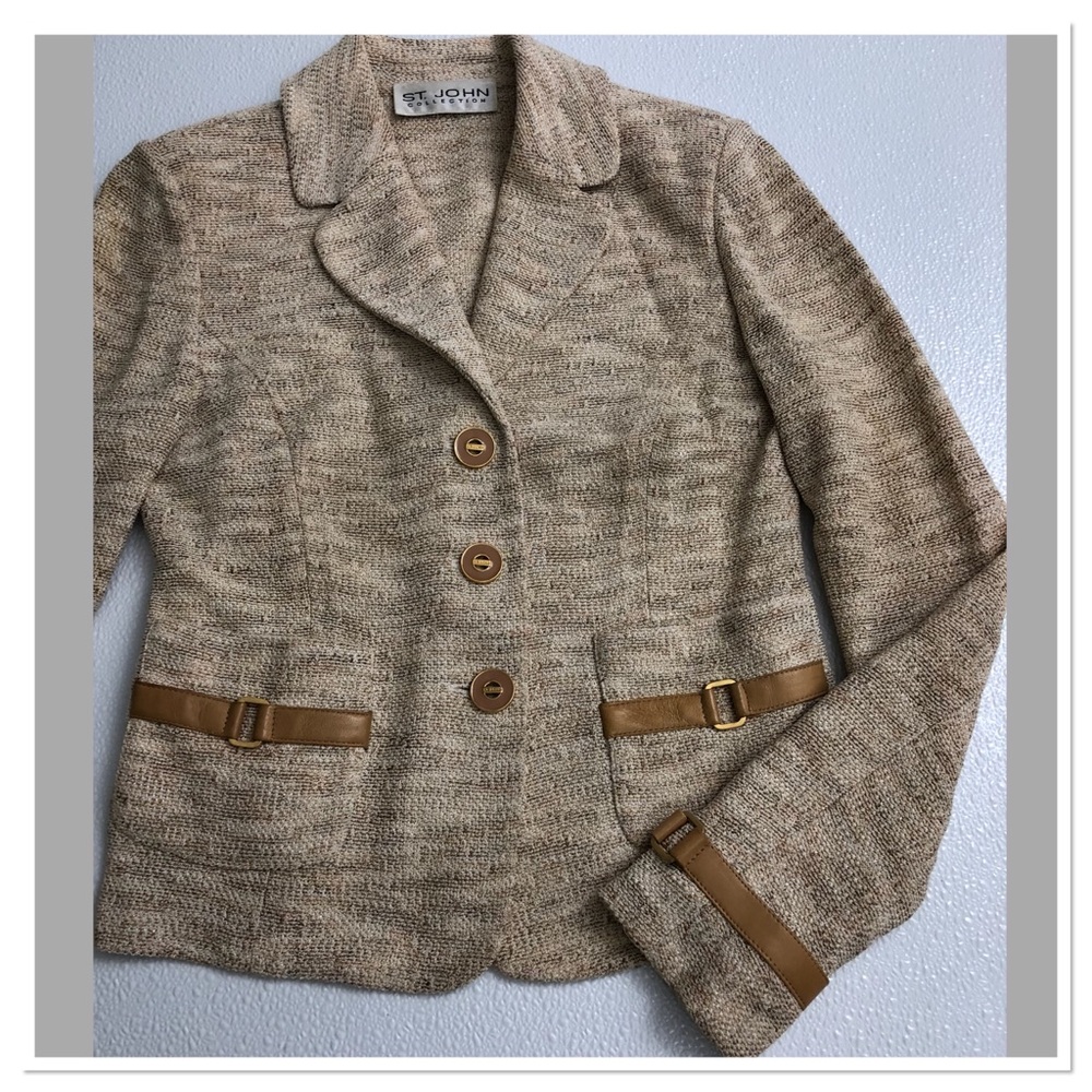 St. John Collection skirt suit knit 2 piece suit - Picture 3 of 8